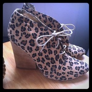 Matt Bernson Leopard Leather Booties